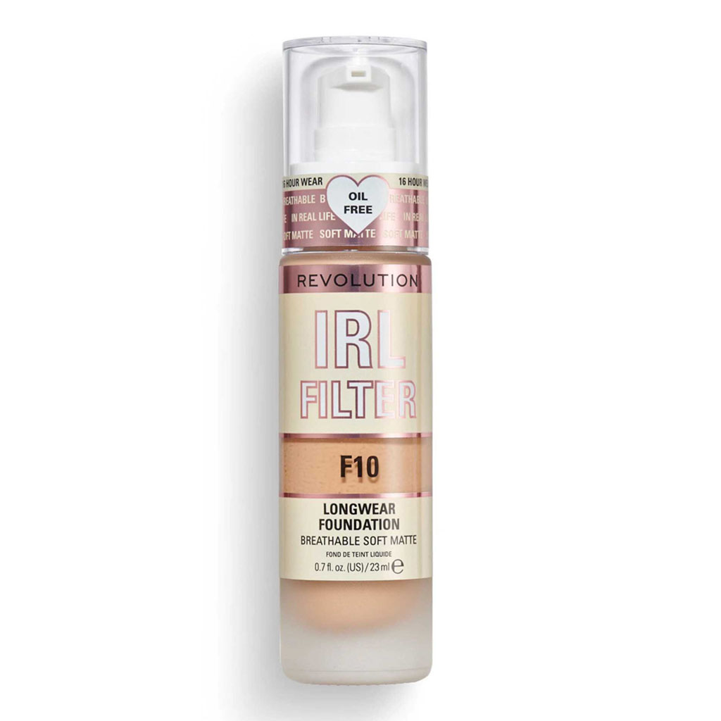 Makeup Revolution, IRL Filter Longwear Foundation F10, Longwear foundation for flawless natural finish