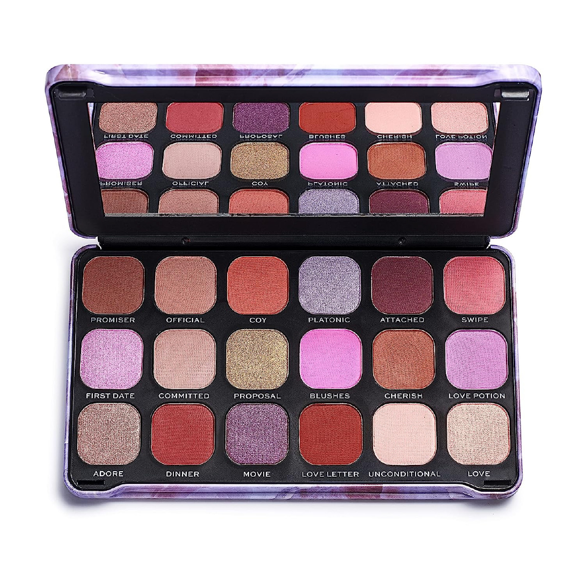 Makeup Revolution, Forever Flawless Unconditional Love, High-pigment eyeshadow palette with versatile shades