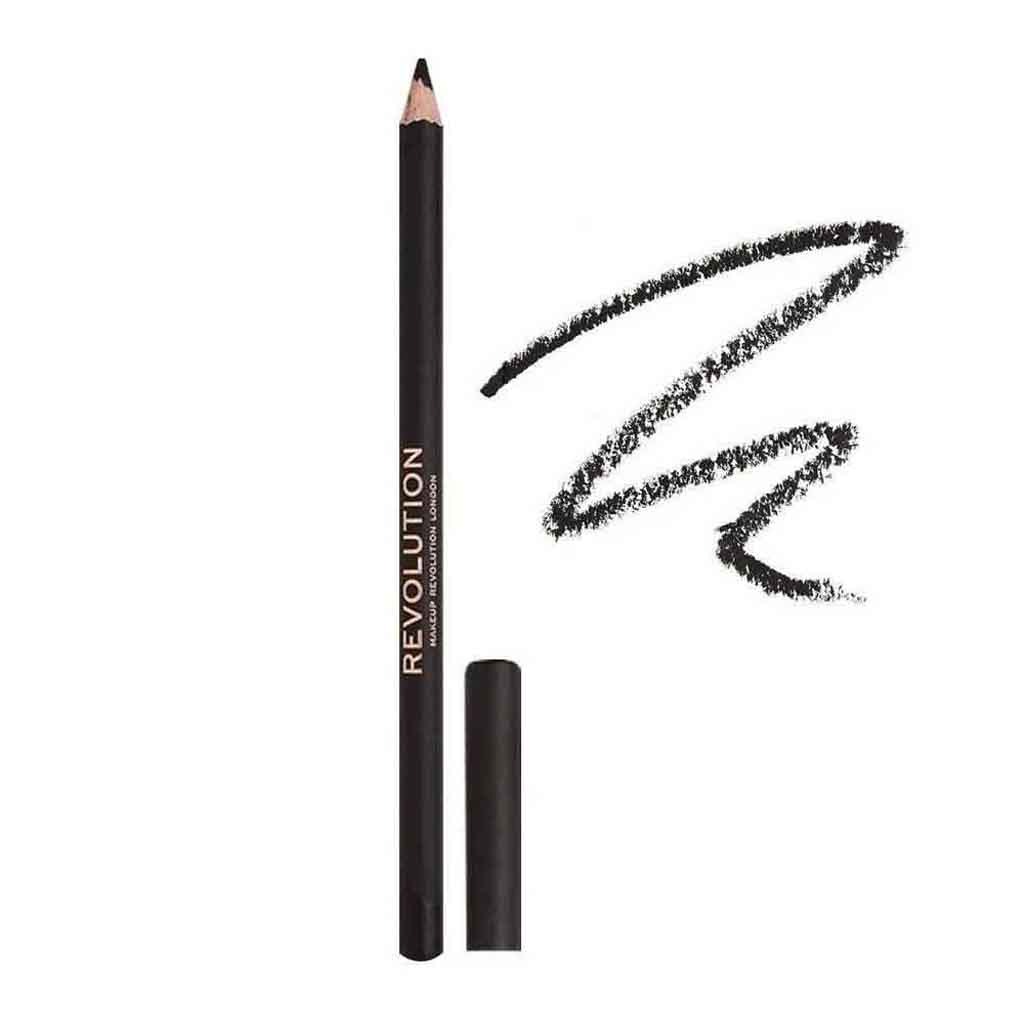 Makeup Revolution, Kohl Eyeliner Black, Intense black kohl pencil for eye definition