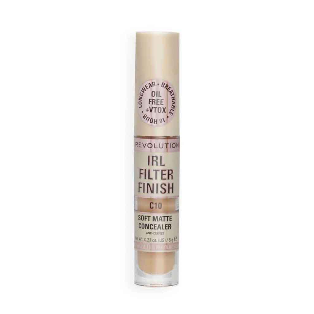 Makeup Revolution, Filter Finish Concealer C10, Lightweight concealer for natural skin coverage