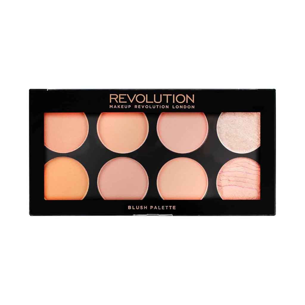 Makeup Revolution, Ultra Blush Palette Hot Spice, Highly pigmented blush palette with warm tones