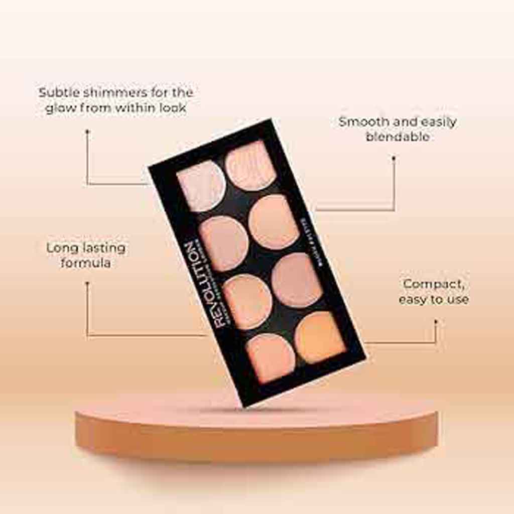 Makeup Revolution, Ultra Blush Palette Hot Spice, Highly pigmented blush palette with warm tones