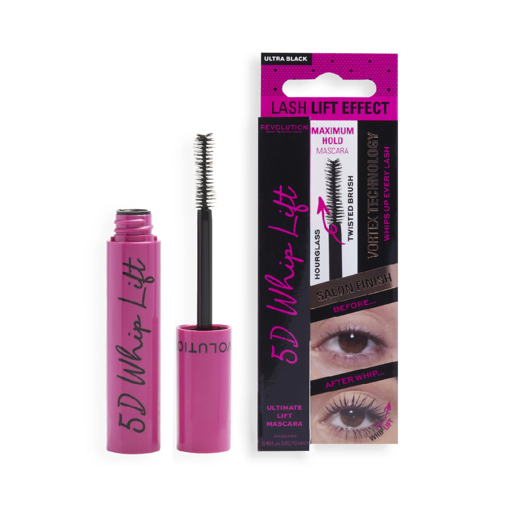 Makeup Revolution, 5D Whip Lift Mascara, Volumizing and lifting mascara for dramatic lashes