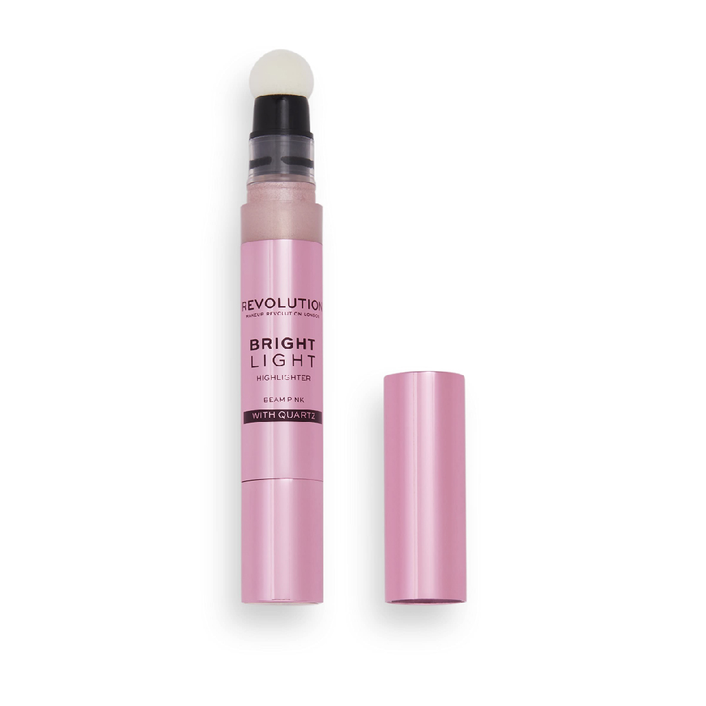 Makeup Revolution, Bright Light Highlighter, Illuminating pink shade for radiant glow, Beam pink