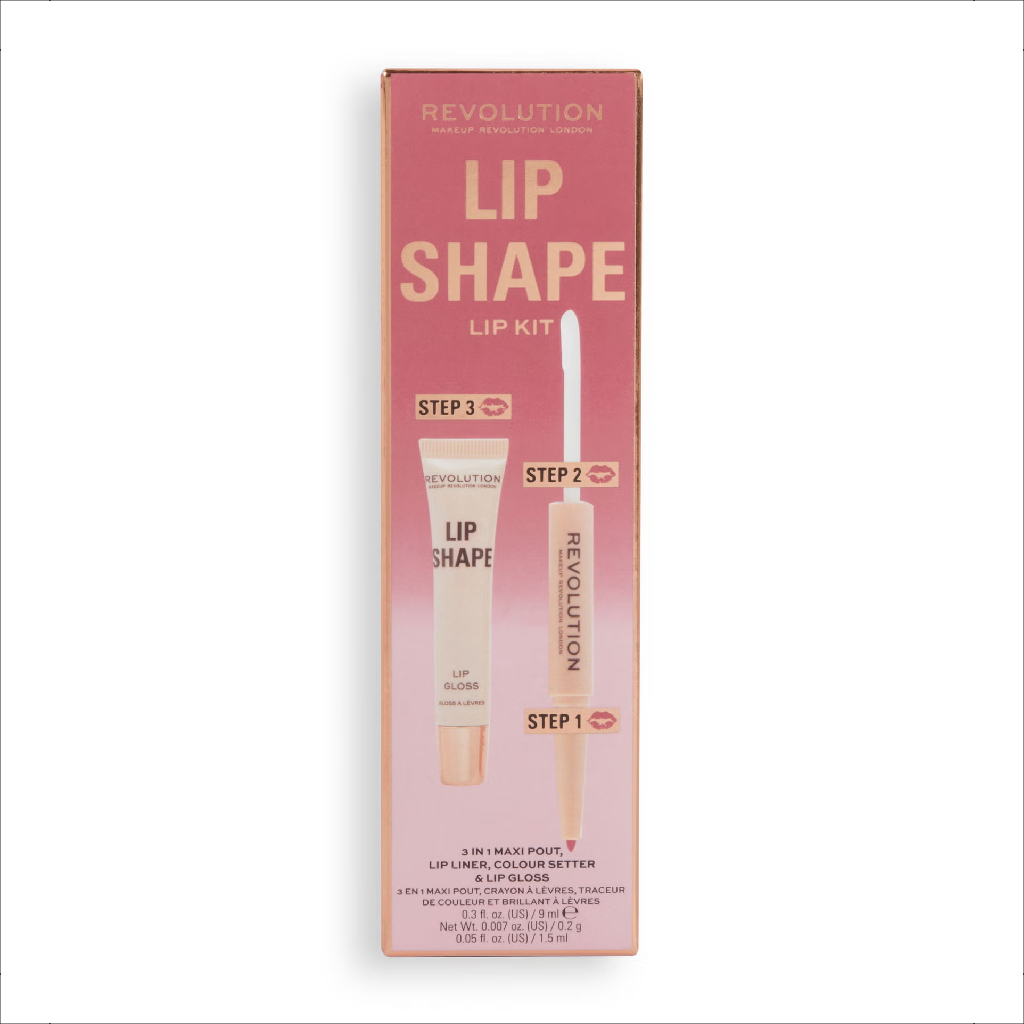 Makeup Revolution, Lip Lift Kit Rose Pink, Lip plumping and contouring kit