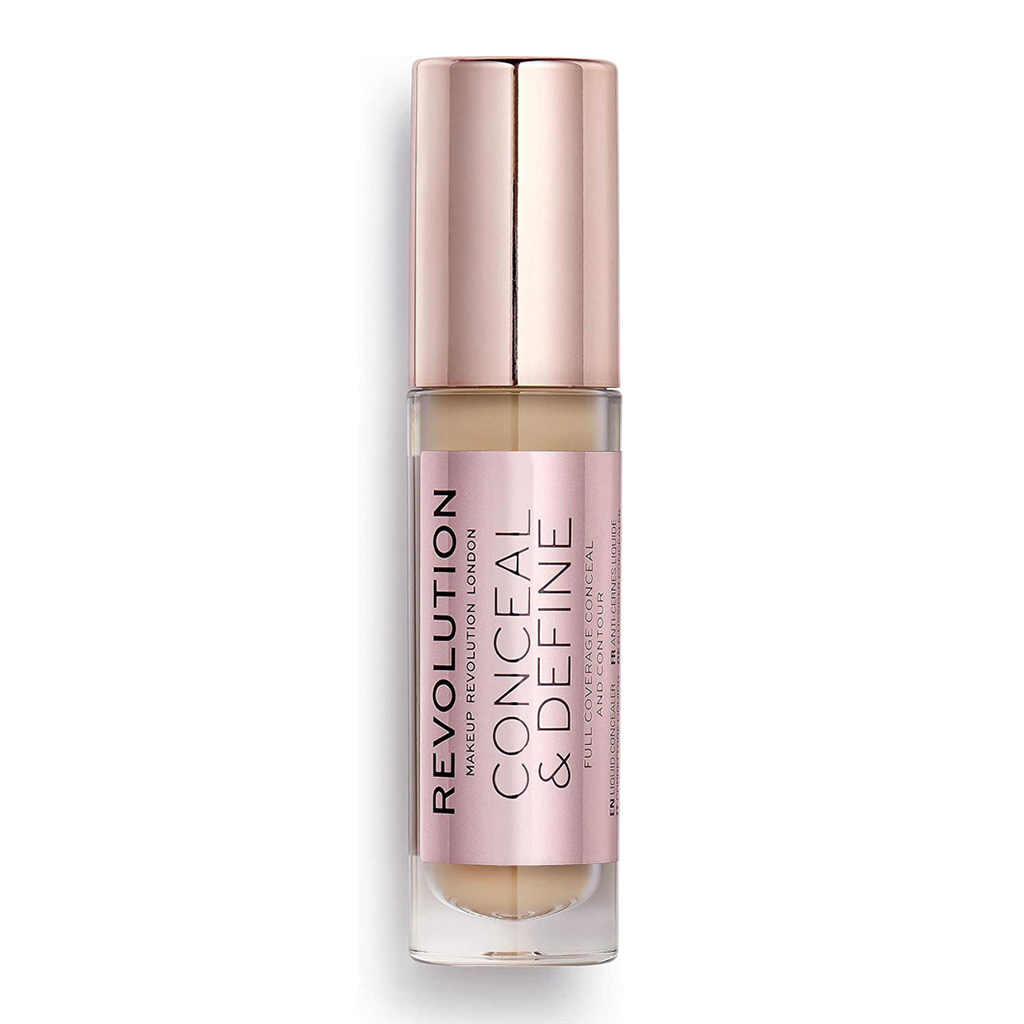 Makeup Revolution, Conceal & Define Concealer C8, Full coverage liquid concealer for blemishes