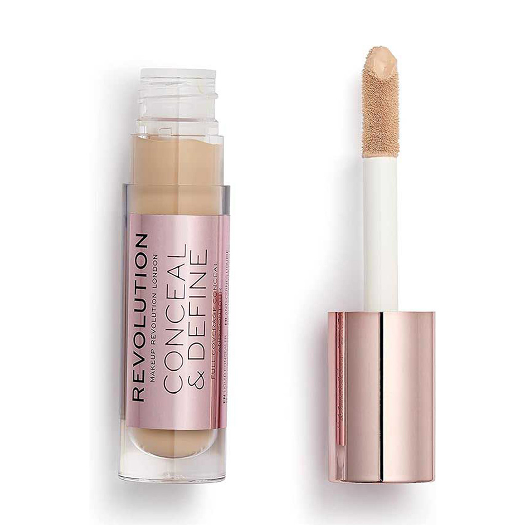 Makeup Revolution, Conceal & Define Concealer C8, Full coverage liquid concealer for blemishes