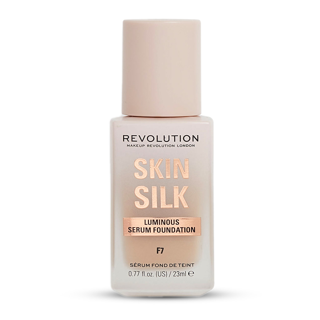 Makeup Revolution, Skin Silk Serum Foundation F7, Medium coverage foundation with skin nourishing serum