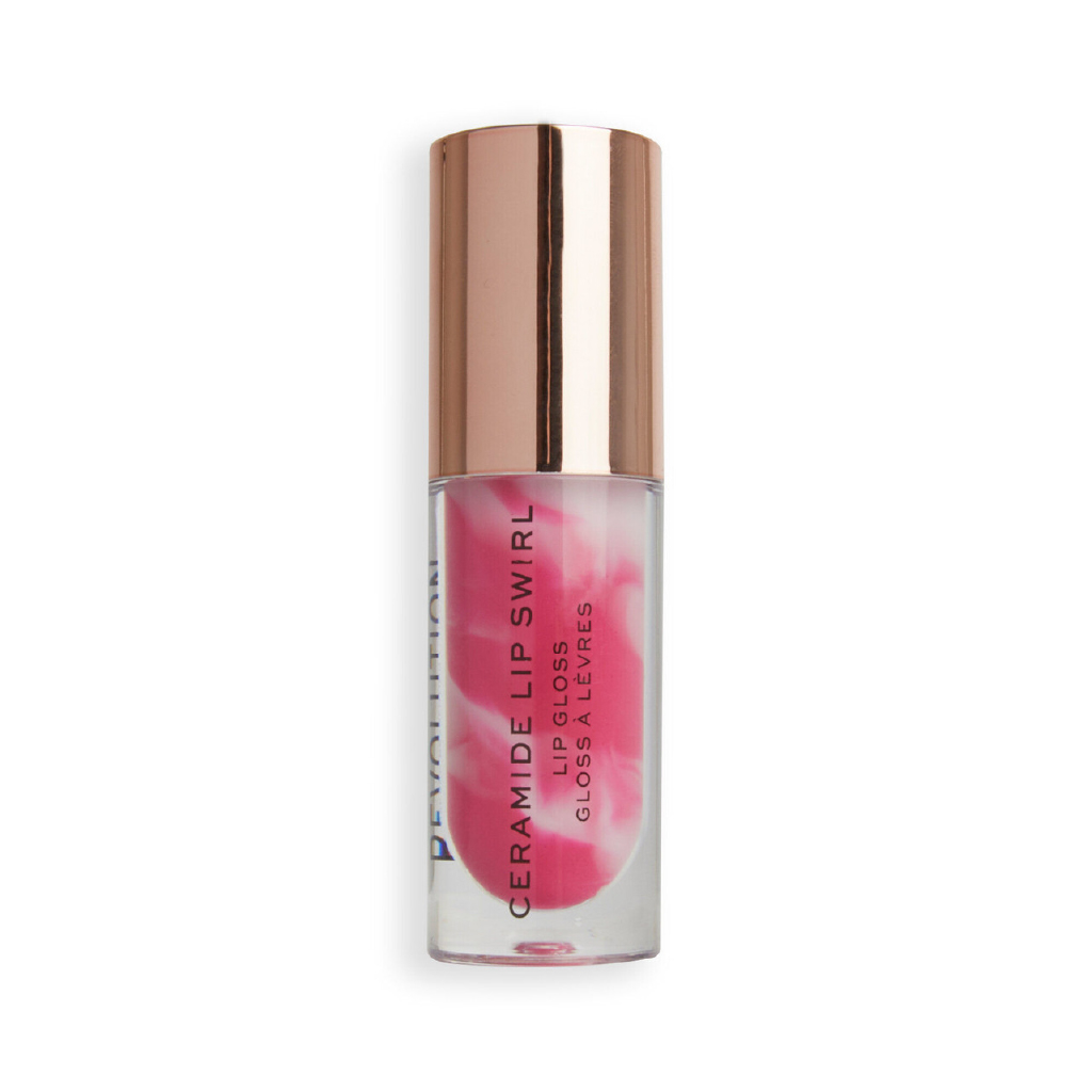 MAKEUP REVOLUTION LIP SWIRL CERAMIDE GLOSS BERRY PINK