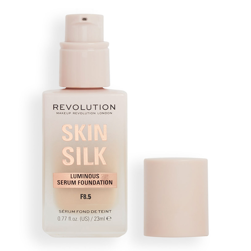 Makeup Revolution, Skin Silk Serum Foundation F8.5, Medium coverage foundation with skin nourishing serum