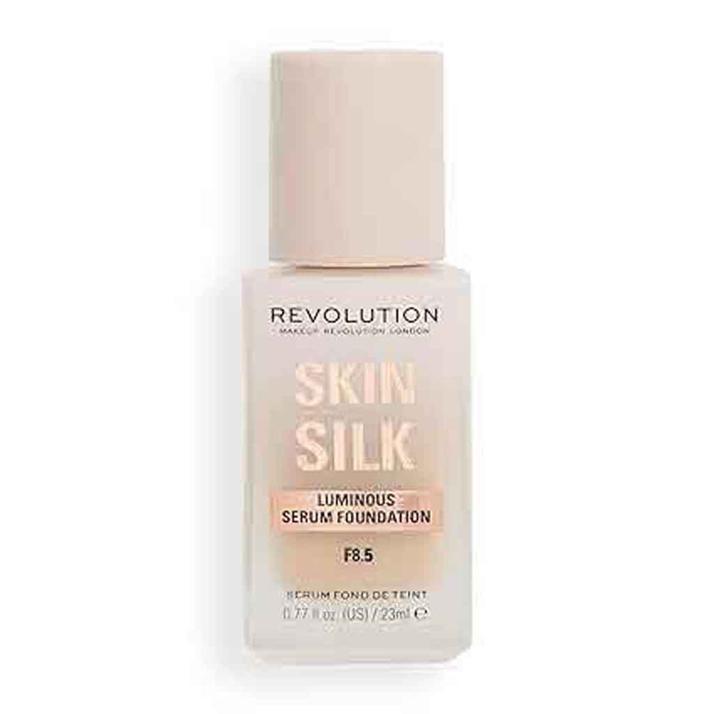 Makeup Revolution, Skin Silk Serum Foundation F8.5, Medium coverage foundation with skin nourishing serum