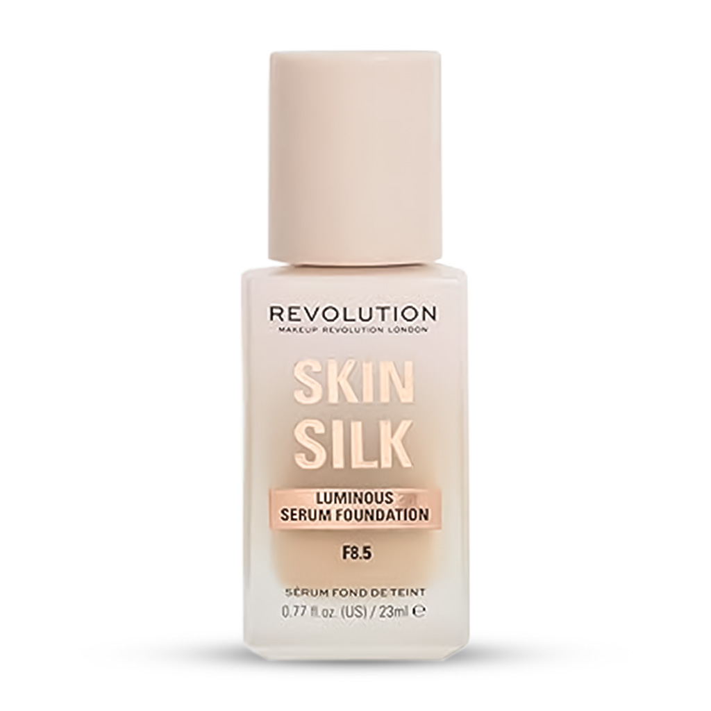 Makeup Revolution, Skin Silk Serum Foundation F8.5, Medium coverage foundation with skin nourishing serum