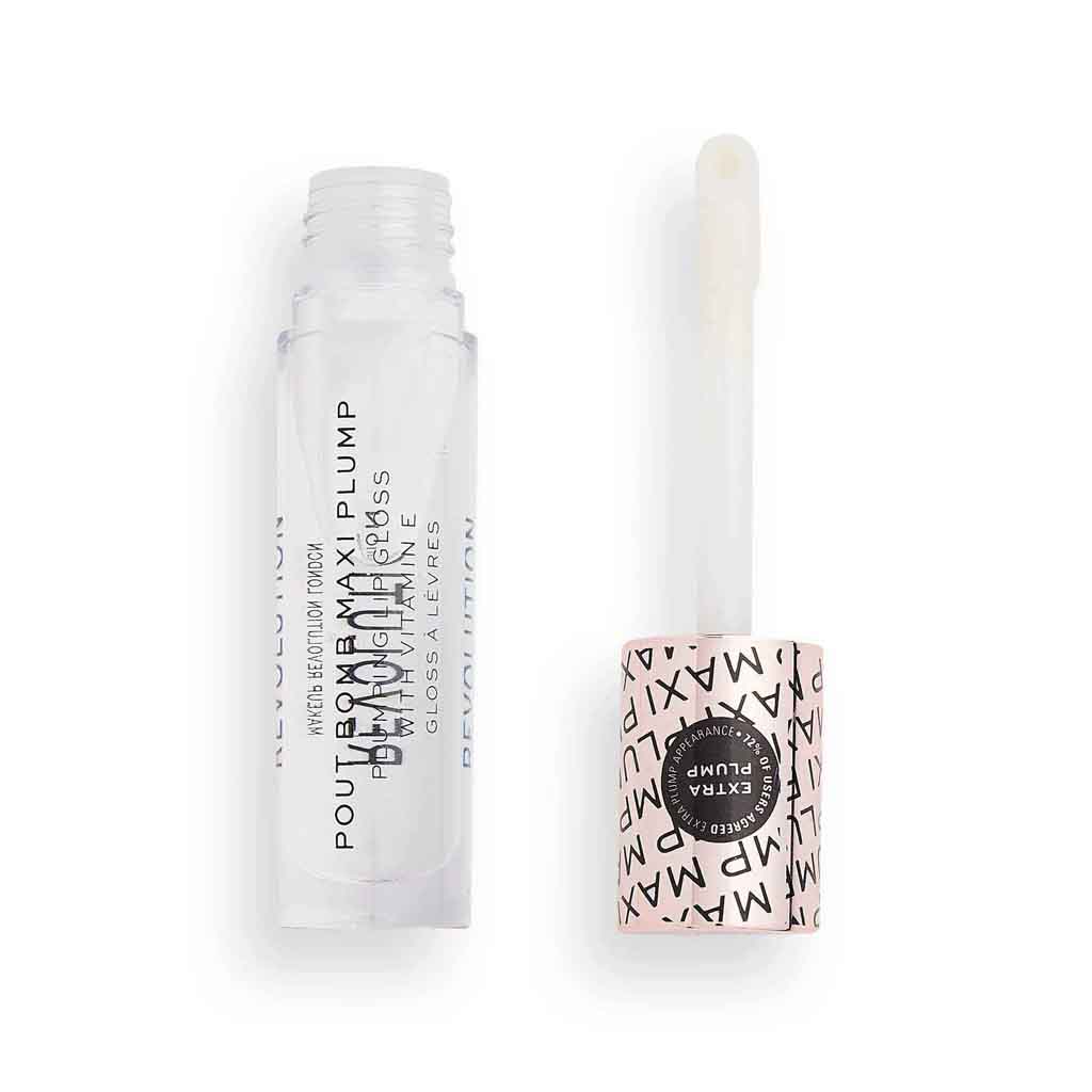 Makeup Revolution, Pout bomb maxi plump lip gloss glaze, Volumizing lip gloss with intense shine