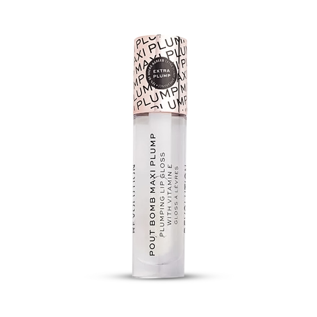 Makeup Revolution, Pout bomb maxi plump lip gloss glaze, Volumizing lip gloss with intense shine