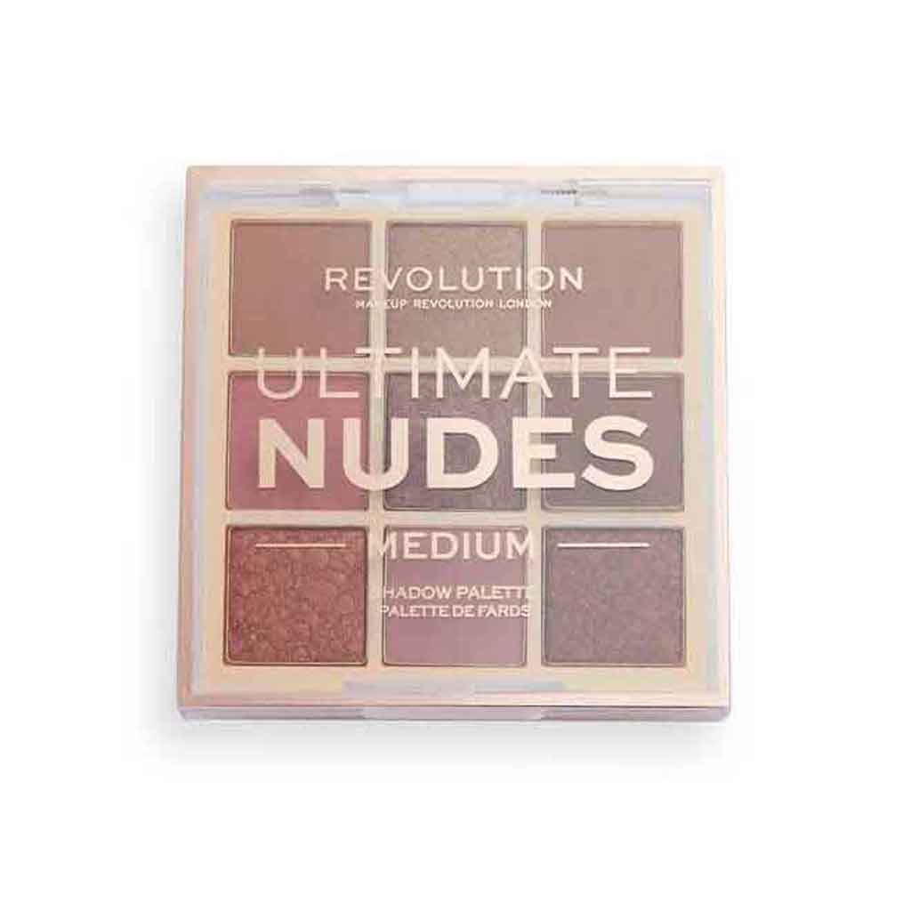 Makeup Revolution, Ultimate Nudes Shadow Palette, Medium tone versatile neutral eyeshadows