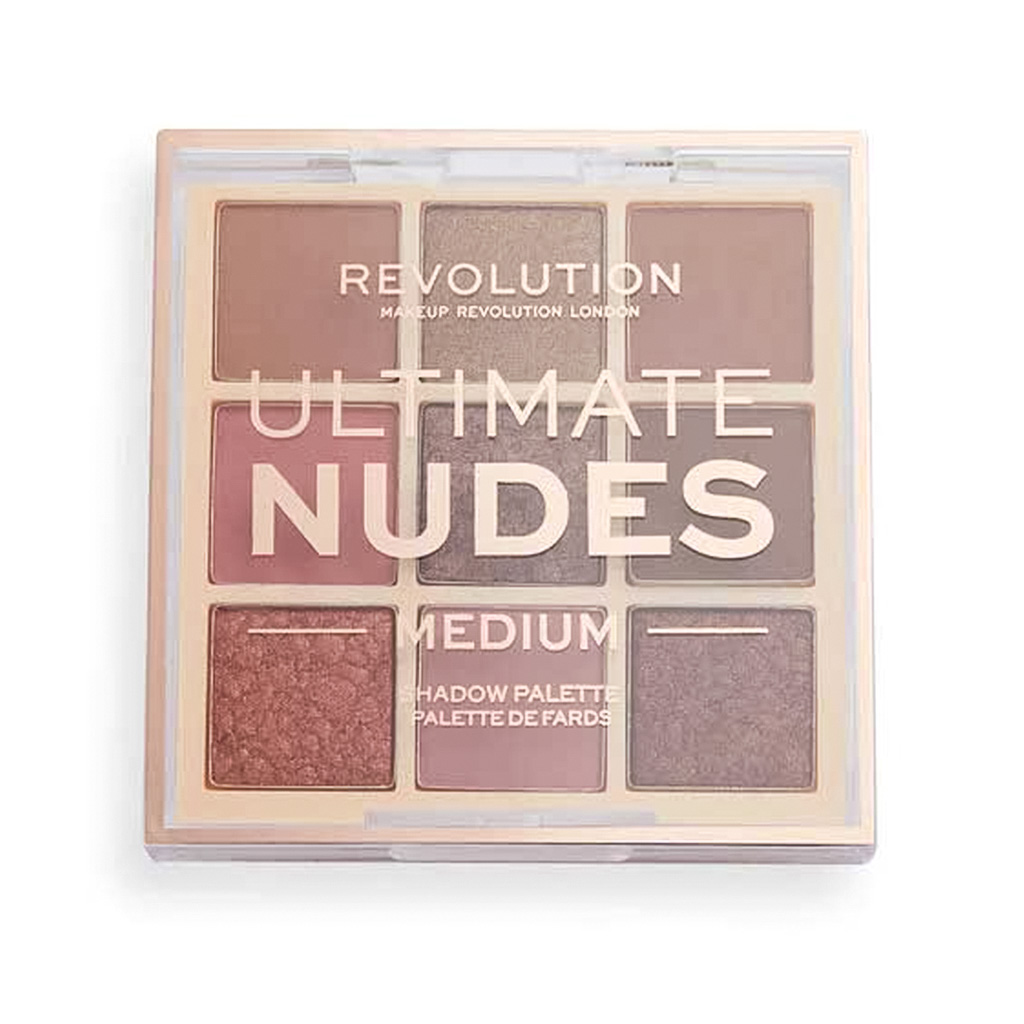 Makeup Revolution, Ultimate Nudes Shadow Palette, Medium tone versatile neutral eyeshadows