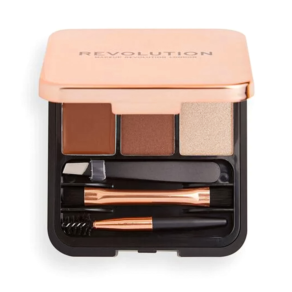 Makeup Revolution, Brow sculpt kit medium brown, Complete eyebrow shaping and defining kit