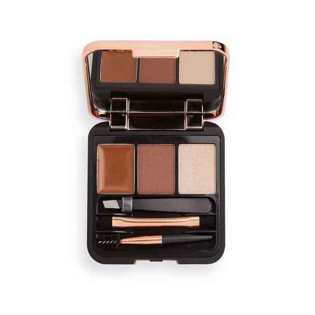 Makeup Revolution, Brow sculpt kit medium brown, Complete eyebrow shaping and defining kit