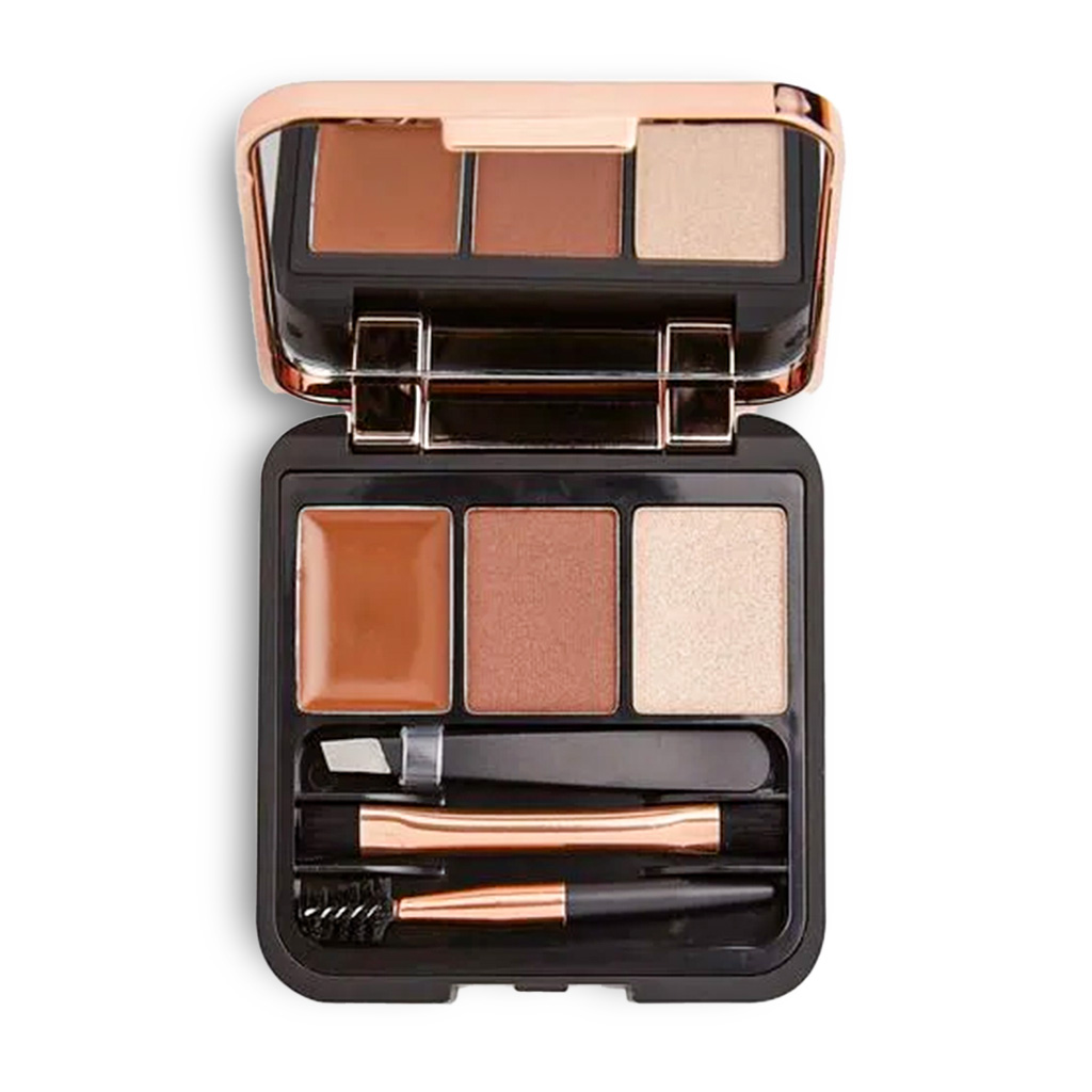Makeup Revolution, Brow sculpt kit medium brown, Complete eyebrow shaping and defining kit