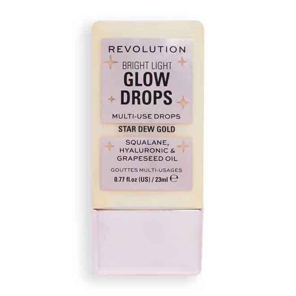 Makeup Revolution, Bright light glow drops golden star dew, Illuminating liquid highlighter for radiant skin