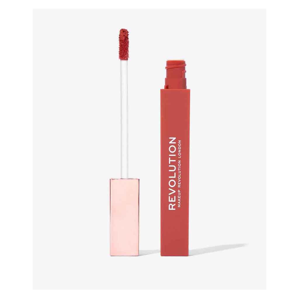 Makeup Revolution, IRL Whipped Lip Crème, Moisturizing lip cream in burnt cinnamon shade