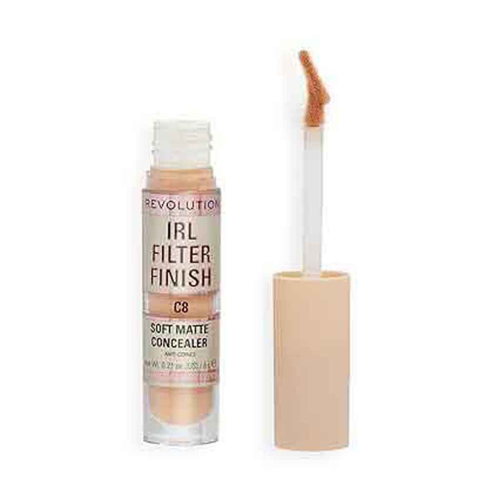 Makeup Revolution, Irl Filter Finish Concealer, High coverage creamy concealer, Shade C8