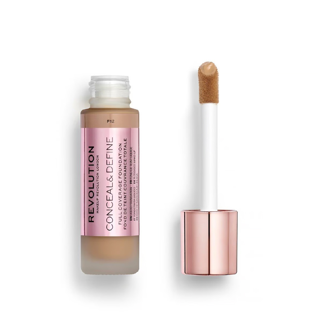 Makeup Revolution, Conceal & Define Foundation, F12, Full coverage longwear liquid foundation