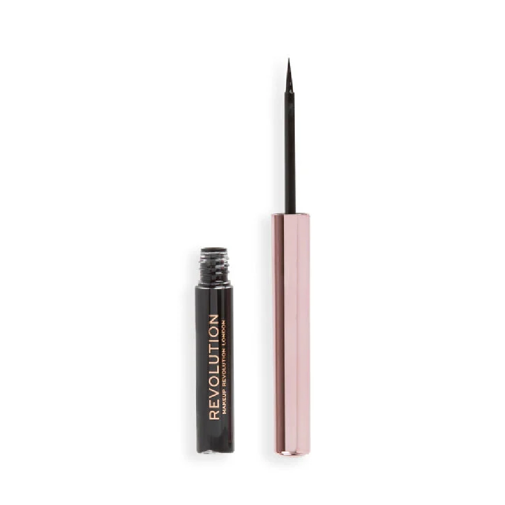 Makeup Revolution, Super Flick Liquid Eyeliner Black, High precision liquid eyeliner for bold lines