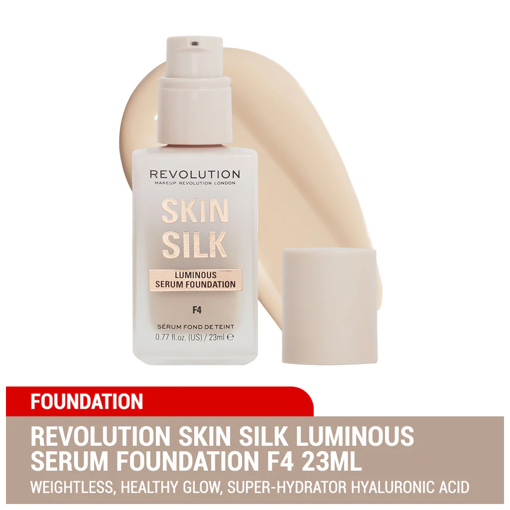 MAKEUP REVOLUTION SKIN SILK SERUM FOUNDATION F4