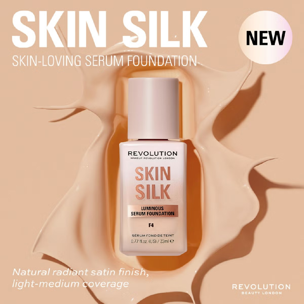 MAKEUP REVOLUTION SKIN SILK SERUM FOUNDATION F4