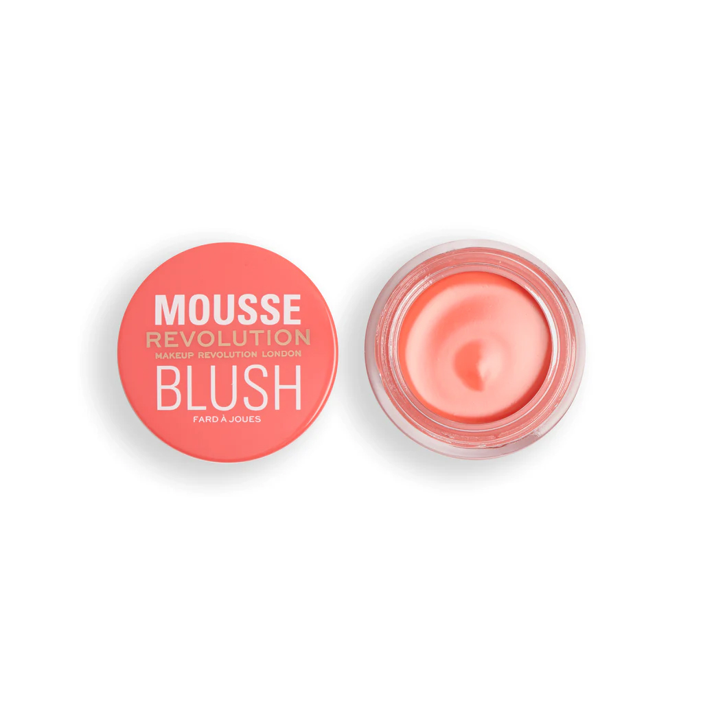 Makeup Revolution, Mousse Blusher, Lightweight mousse blush for natural grapefruit coral glow