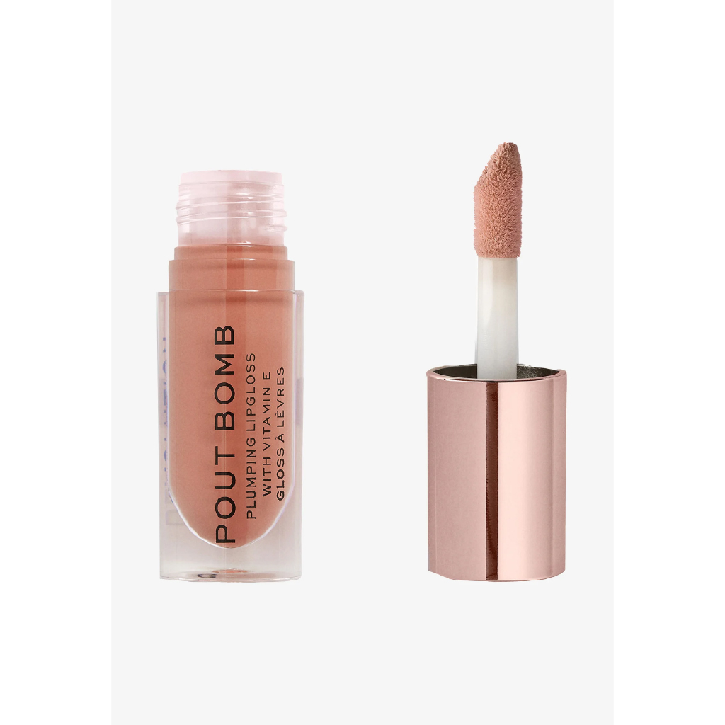 Makeup Revolution, Pout Bomb Plumping Lip Gloss, Candy Pink