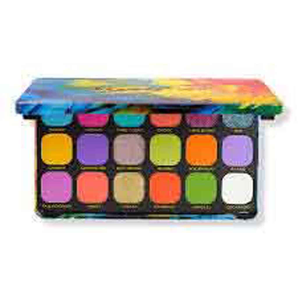 Makeup Revolution, Forever Flawless Eyeshadow Palette, Bird of Paradise, Vibrant pigmented eyeshadow collection