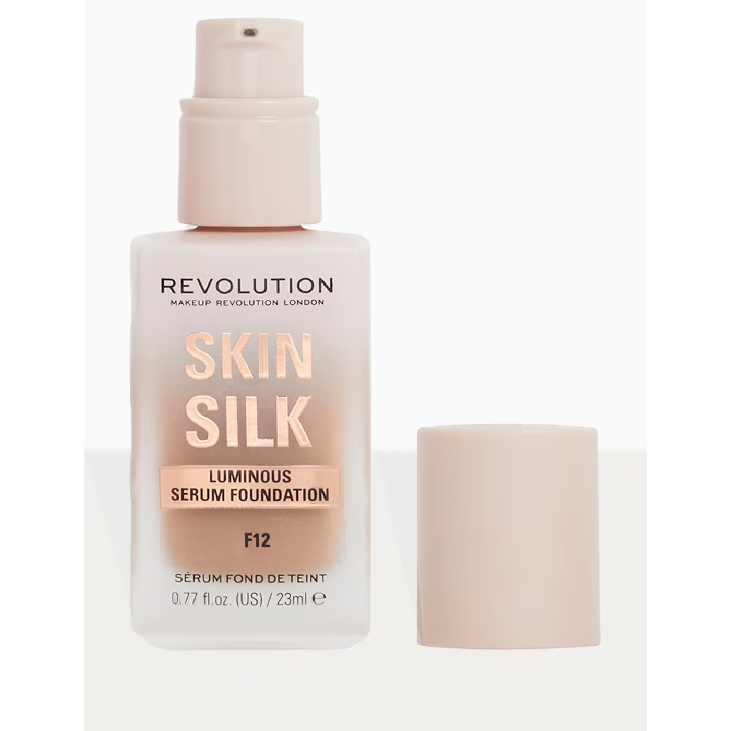 Makeup Revolution, Skin Silk Serum Foundation F12, Lightweight serum foundation for radiant skin finish