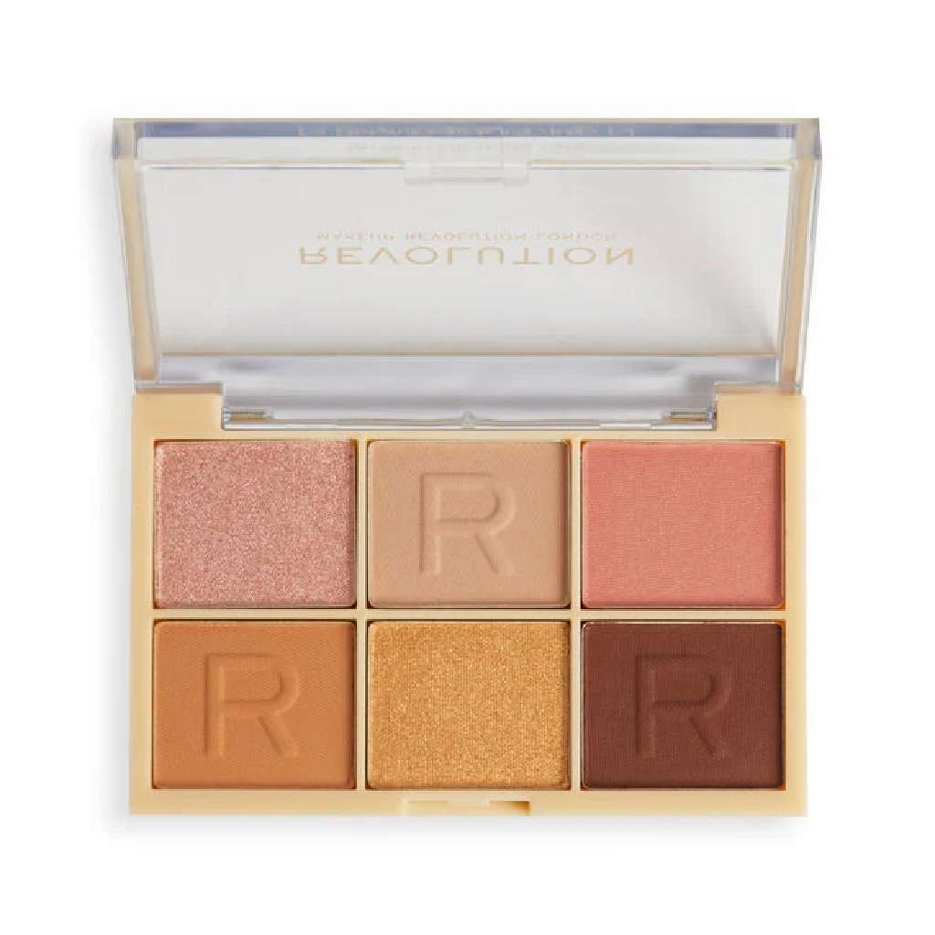 Makeup Revolution, Mini reloaded palette nude about you, Compact eyeshadow palette with nude shades