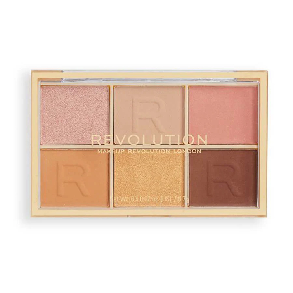 Makeup Revolution, Mini reloaded palette nude about you, Compact eyeshadow palette with nude shades