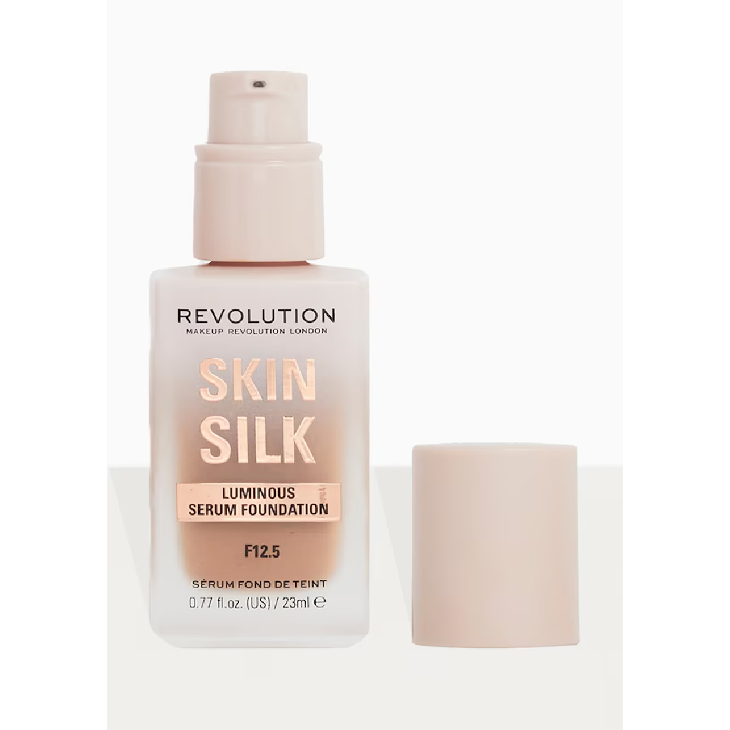 Makeup Revolution, Skin Silk Serum Foundation, Lightweight serum foundation with natural finish, Shade F12.5