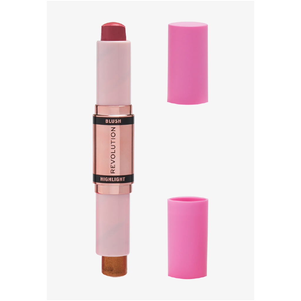 Makeup Revolution, Blush & Highlight Stick, Creamy dual-use blush and highlighter
