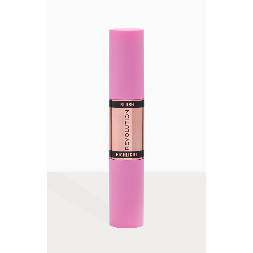 Makeup Revolution, Blush & Highlight Stick, Creamy dual-use blush and highlighter