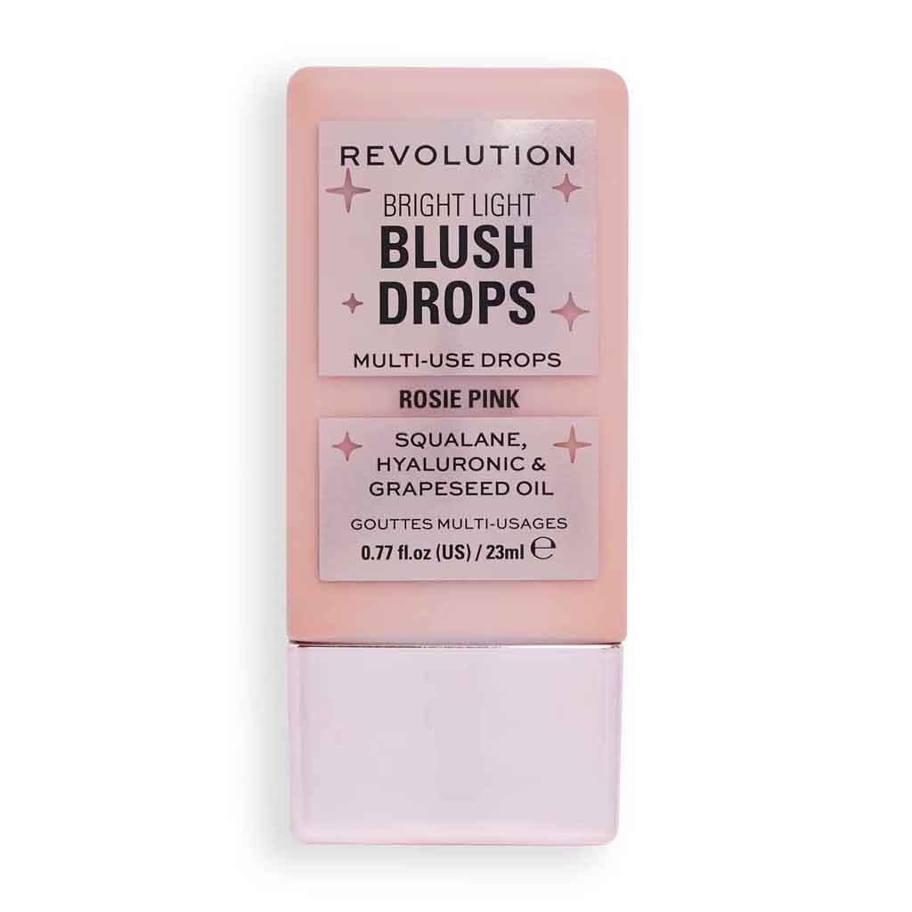 Makeup Revolution, Bright Light Blush Drops Pink Rosie, Liquid blush for radiant cheek color