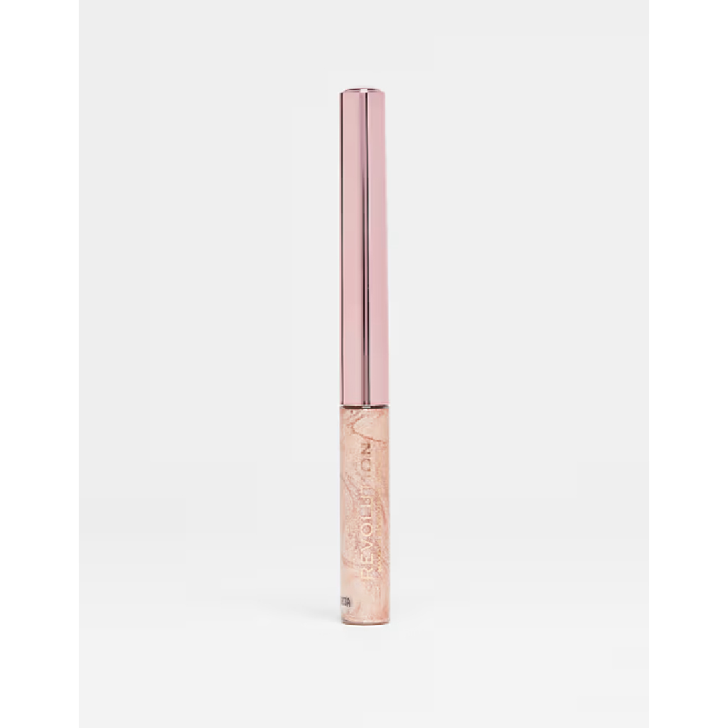 Makeup Revolution, Super Flick Liquid Eyeliner Rose Gold, Metallic liquid eyeliner for dramatic eyes