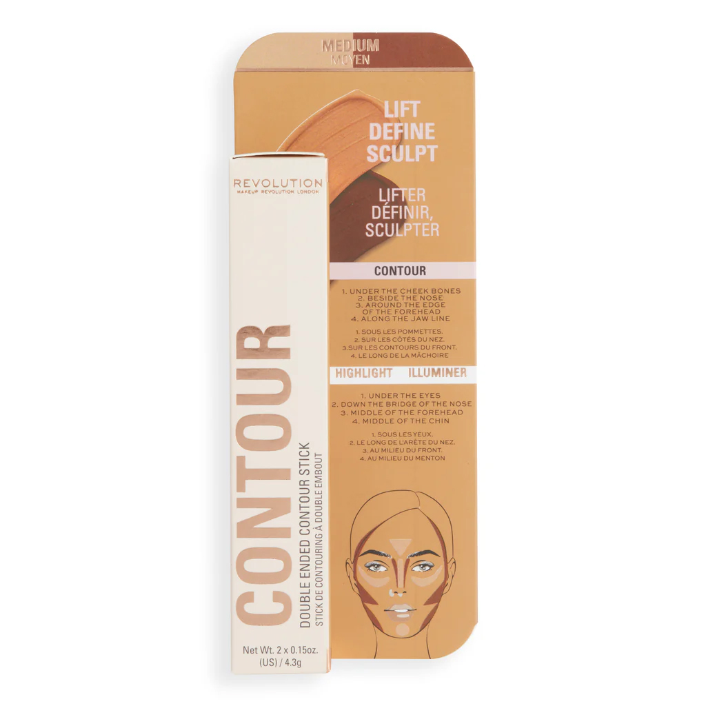 Makeup Revolution, Fast Base Contour Stick, Creamy contour for natural medium skin tone