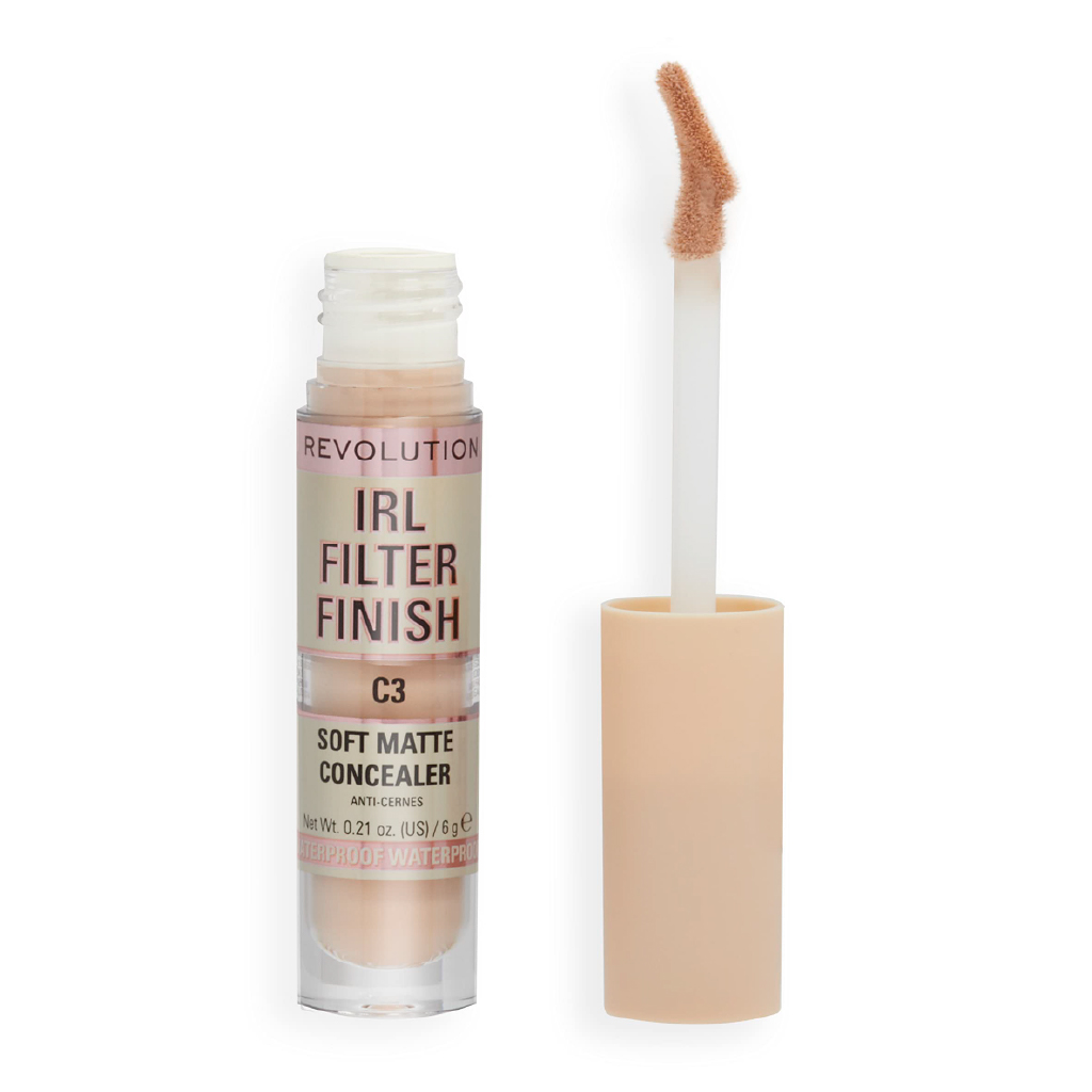 Makeup Revolution, IRL Filter Finish Concealer, Lightweight full coverage concealer C3