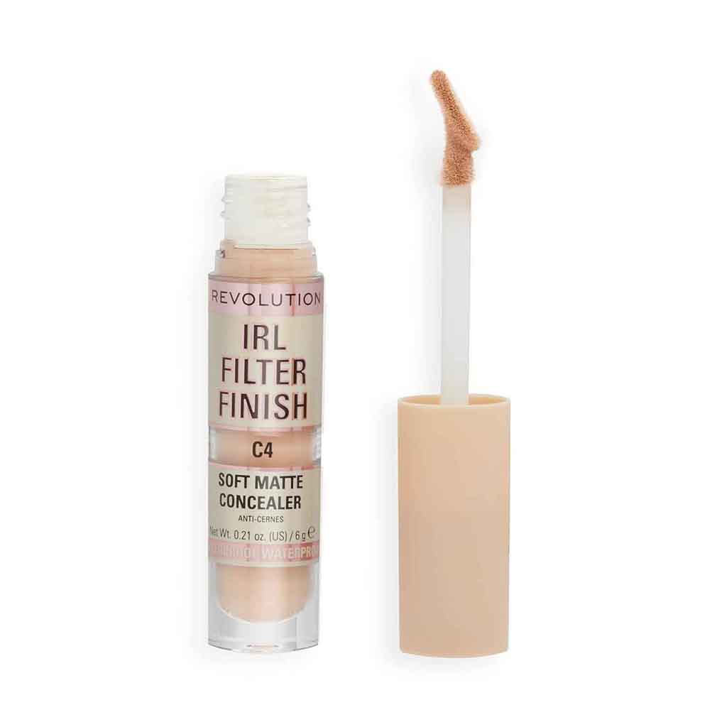 Makeup Revolution, IRL Filter Finish Concealer C4, Medium coverage concealer for natural finish