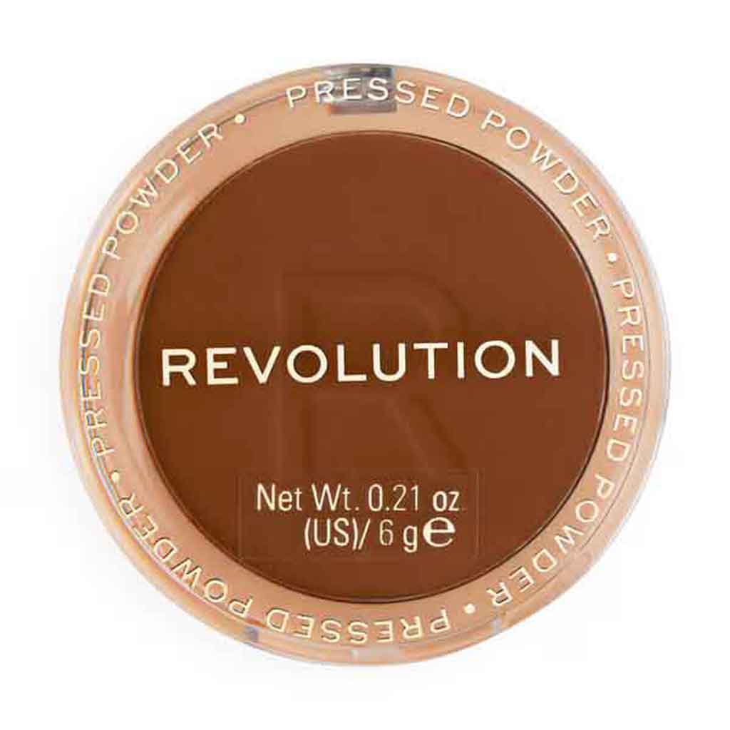 Makeup Revolution, Reloaded Pressed Powder Chestnut, Smooth pressed powder for natural matte finish