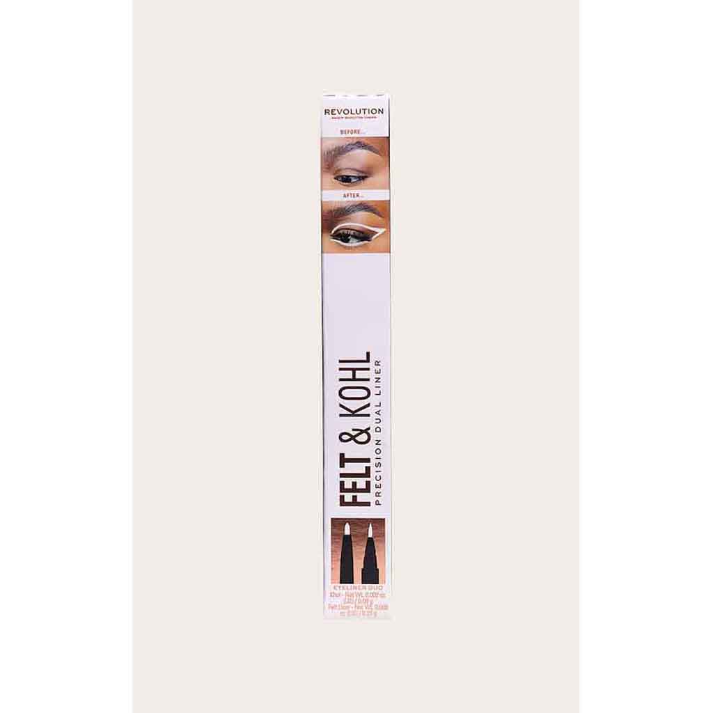 Makeup Revolution, Felt & Kohl Eyeliner, White