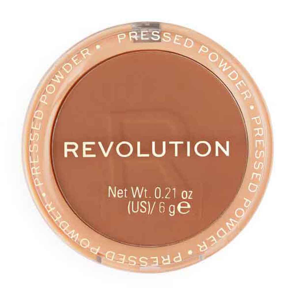 Makeup Revolution, Reloaded Pressed Powder Tan, Long-lasting mattifying face powder