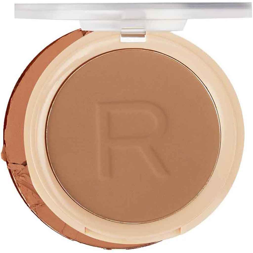 Makeup Revolution, Reloaded Pressed Powder Tan, Long-lasting mattifying face powder