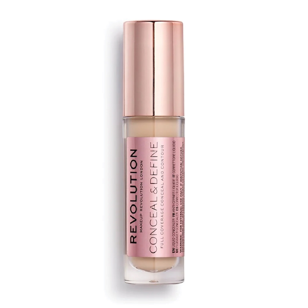 Makeup Revolution, Conceal & Define Concealer C2, Full coverage concealer for blemish correction
