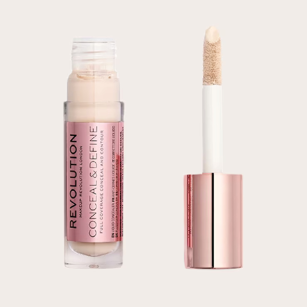 Makeup Revolution, Conceal & Define Concealer C2, Full coverage concealer for blemish correction